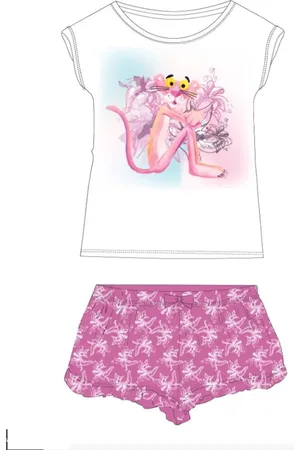 Merkloos Pink Panther kinder shortama, roze / paars, maat 152