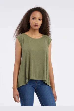 Ragwear Dames top - top dames - Domca - olijf - mouwloos - maat XL