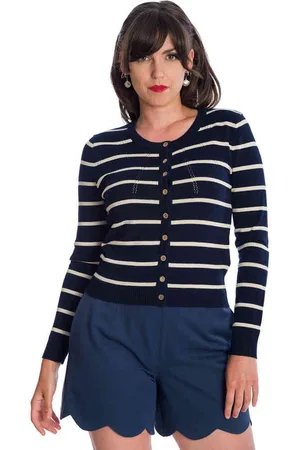 Banned Retro LETS SAIL STRIPE Cardigan - L