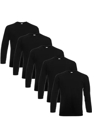 Fruit Of The Loom Value Weight Longsleeve 5 stuks T-shirt XL