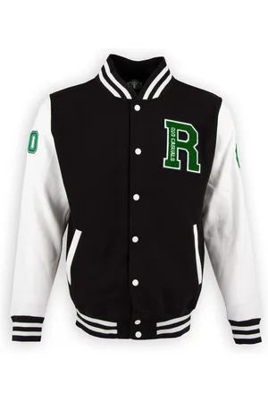Merkloos 010 CASUALS ROTTERDAM BASEBALL JACK VARSITY SWEATJACKET /WIT