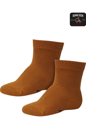 Bonnie Doon Basic Sokken Baby Bruin 4/8 maand - 2 paar - Unisex - Organisch Katoen - Jongens en Meisjes - Stay On Socks - Basis Sok - Zakt niet af - Gladde Naden - GOTS gecertificeerd - 2-pack - Multipack - - OL9344012.367