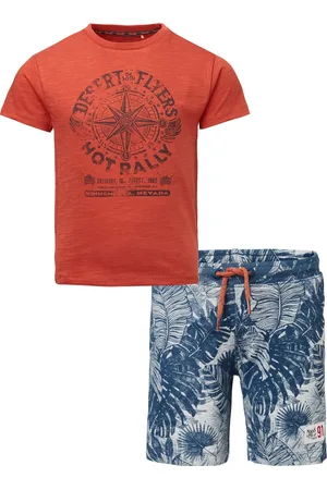 Noppies Kledingset - 2delig - Broek Short Limerick - Shirt Garden Grove Hot Sauce