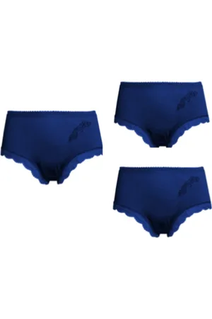 Merkloos Dames hoge slips 3 pack met kantrandje XXXL 46-54