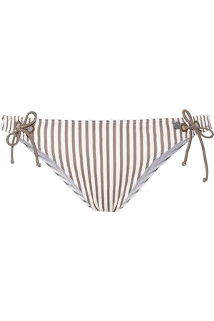 Beachlife Bikinibroekje tie Taupe Striped maat 34