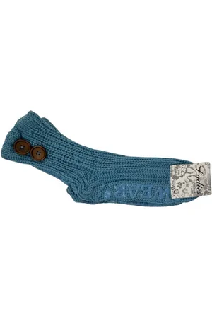 Merkloos Warme gebreide sokken met knopen - Huissokken - - One Size - Dames - Anti-slip sokken - TV / Netflix / Hangbank sokken - Wintersokken