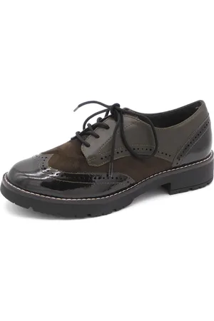 Jana Dames Veterschoen - 23770-722 Olijfgroen - Wijdte H