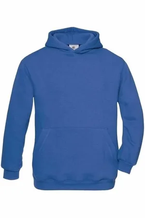 B and C Kobaltblauwe katoenmix sweater met capuchon voor j 152/164