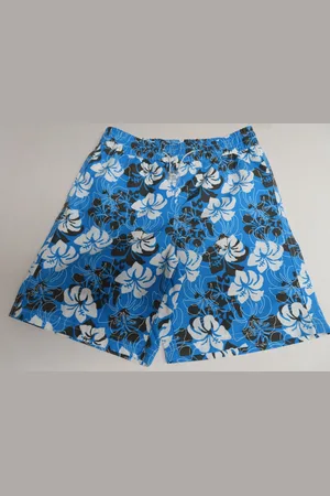 Merkloos Korte broek - Zwemshort - Jongens - Blauw / wit , Bruin - 2 jaar 92