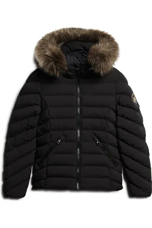 Superdry FUJI FAUX FUR HOOD PADDED JKT Dames Jas