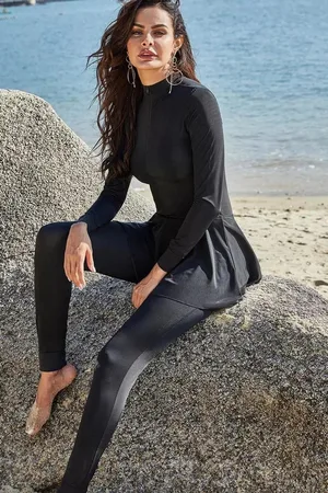 Merkloos Burkini Islamitisch Zwempak - Zwempak Dames - Boerkini Moslima - Burkini Badpak - Islamitische Producten -