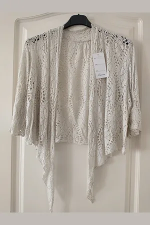 Merkloos Dames vest Resa effen bolero model XL/XXL curvy mode