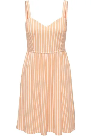 ONLY Sharon S/l Dress Orange Chiffon L