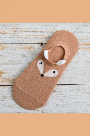 Merkloos 1 Paar Footies Fox | Sokken Katoen-Nylon | Footies