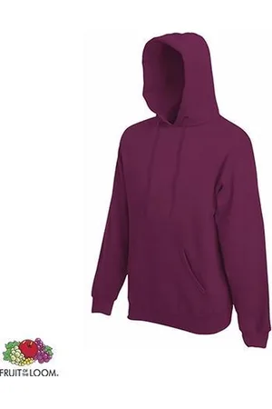 Fruit Of The Loom Hoodie Burgundy