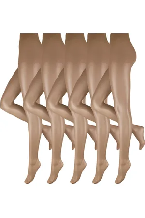 Merkloos Panty - 5 stuks - Klassiek - 20 den - bruin