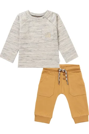 Noppies Kledingset - 2delig - Broek Murphy Apple Cinnamon - Shirt Metropolis Willow Grey