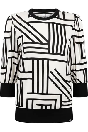 ZOSO Blouse Renee Blouses 244 1196 Ivory/black Dames