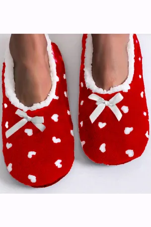 Merkloos Pantoffels dames – hartjes – maat 36-38 – sloffen dames - Cadeau