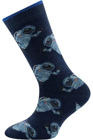 Ewers Kindersokken Jongens - Astronauten in Ruimtepak - Donkerblauw & Lichtblauw & Zwart-31/34