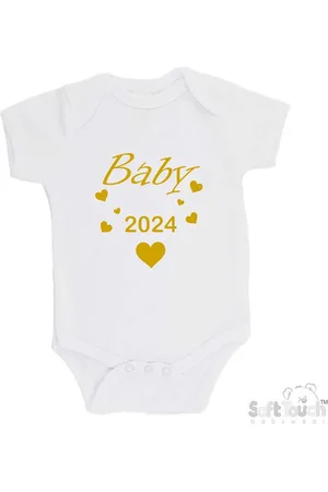 Merkloos 100% katoenen Romper "Baby 2024" Unisex Katoen