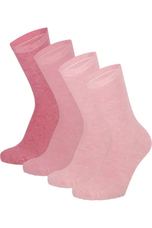 Apollo Bamboe Kindersokken Basic - Roze - 4-Pak