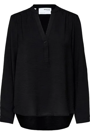 SELECTED Mivia Lange Mouwenshirt Zwart 38 Vrouw