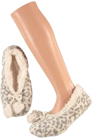 Apollo Ballerina pantoffels - luipaard print - - dames - maat 40-42 - sloffen - damessloffen