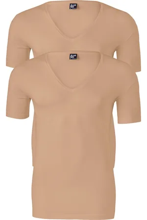 Alan Red T-shirts no neck (2-pack) - diepe V-hals -