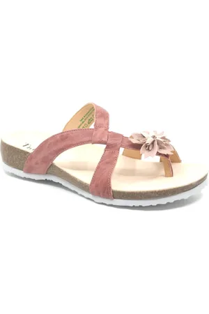 Think! 3-000904-5010, dames teenslippers met bloem