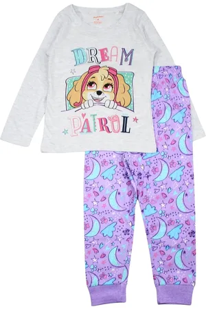 Merkloos Paw Patrol pyjama Skye dream patrol katoen /paars maat 128