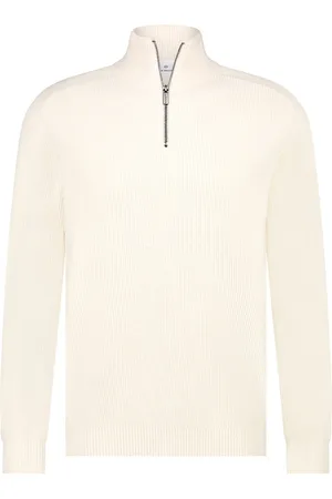 Blue Industry Half Zip Pullover Off White
