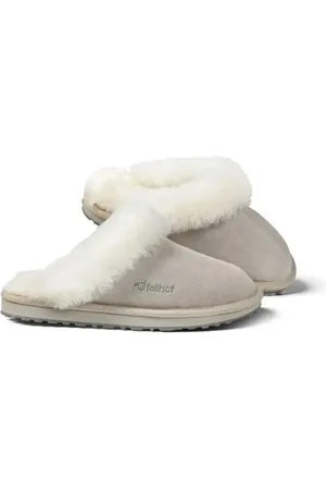 Fellhof Primo pantoffels dames maat 37 – – lamswol – lamsleer - warme pantoffels – wollen pantoffels - sloffen – ademend - antislip zool