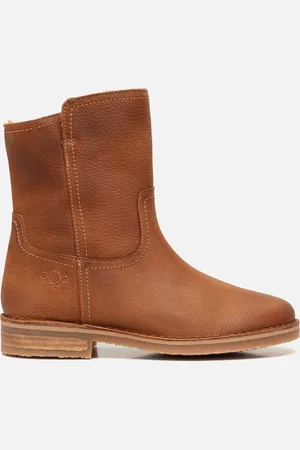 Aqa Enkellaarsjes cognac Leer 182324 - Dames