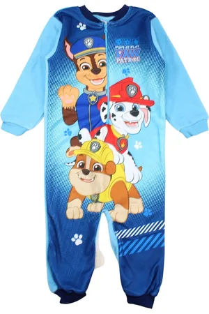 Merkloos Paw Patrol onesie/huispak pups at play fleece maat 128