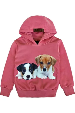Merkloos Sweater Hoodie trui met honden dogs puppy