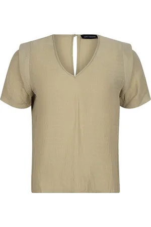 lofty manner T-shirt Top Rosa Oc16 1 454 Olive Green Dames