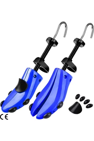 Merkloos 2x Schoenspanners (1 paar) voor heren dames universeel schoenvormer, 4 manieren om schoenen te spannen, breedte lengte spanner, brede voeten, verbreder diverse maten EU 40-47