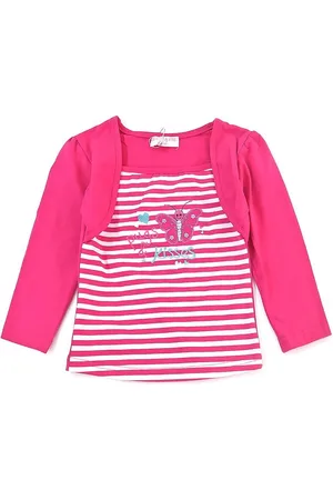 Merkloos Bolero longsleeve meisjes babykleding katoen vlinder roze maat 68/74