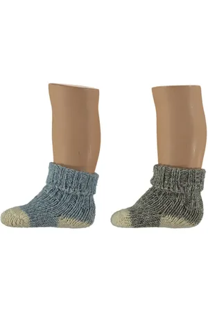 Apollo Wollen - Sokken - Baby - Blauw - Grijs