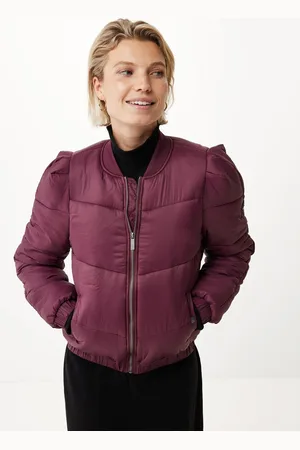 Mexx Short Padded Bomber Jacket Dark Red