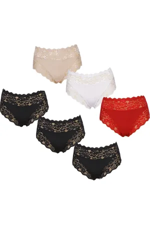 Merkloos Dames Taille Slip H805 met kant 6-pack L