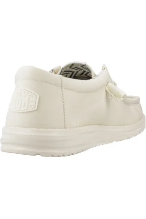 Hey dude Wally Canvas Heren Instappers Stone White