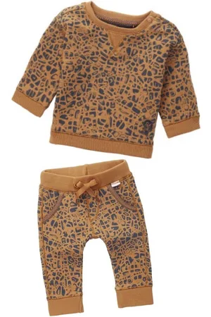 Noppies Unisex broekje + truitje animalprint maat 74