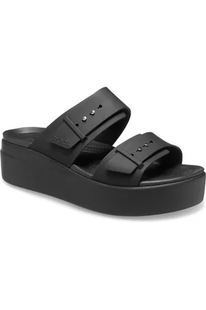 Crocs Brooklyn Low Wedge Sandalen Zwart EU 37 1/2 Vrouw