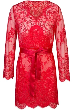 Sapph Kimono red lace kanten kimono