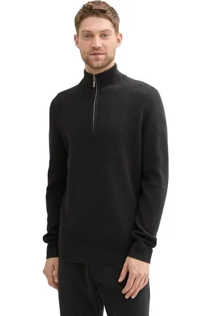 TOM TAILOR Heren trui STRUCTURED KNIT TROYER regular fit Grijs XXL Volwassenen