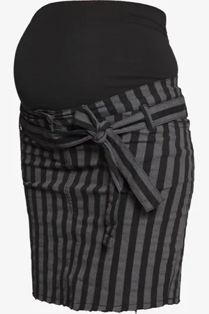 Love2wait Zwangerschapsrok - Skirt Striped Powerstretch - Black - 31