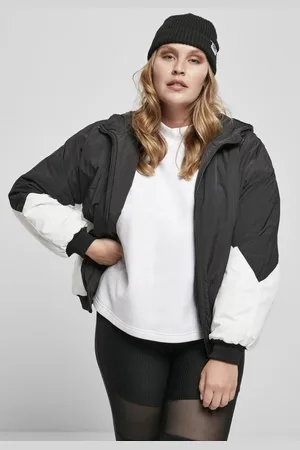 Urban classics Padded 2-Tone Batwing Winterjas - XS - /Wit