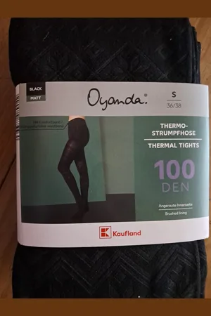 Merkloos Thermo Panty - Matt Noors patroon - 100 Den